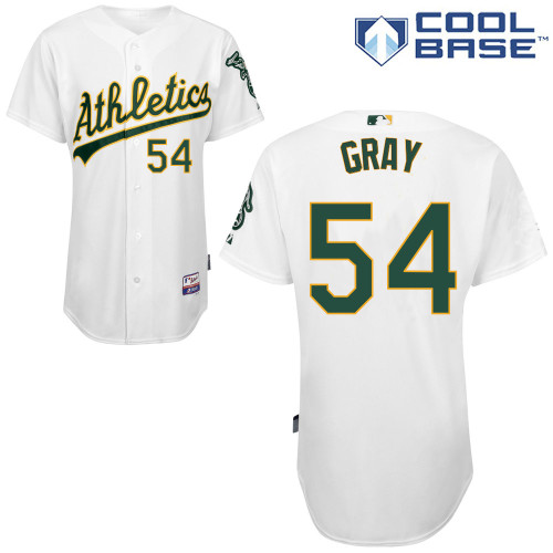 Sonny Gray #54 MLB Jersey-Oakland Athletics Men's Authentic Home White Cool Base Baseball Jersey